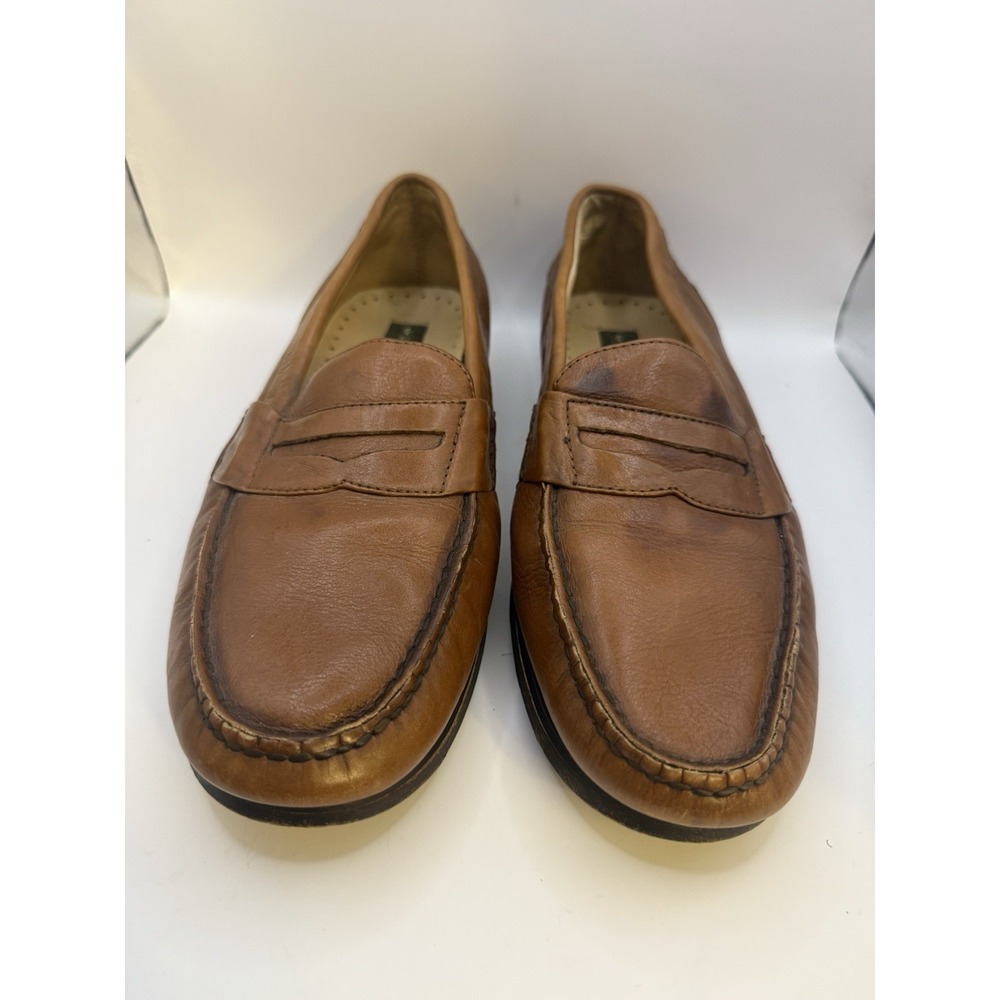 Dockers Men's Brown Leather Penny Loafers Slip On Dress Shoes Size 10.5M